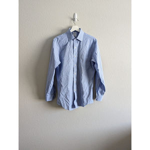 Brooks Brothers Men's Size 15-33 Blue Plaid Regent Non Iron Long Sleeve Shirt